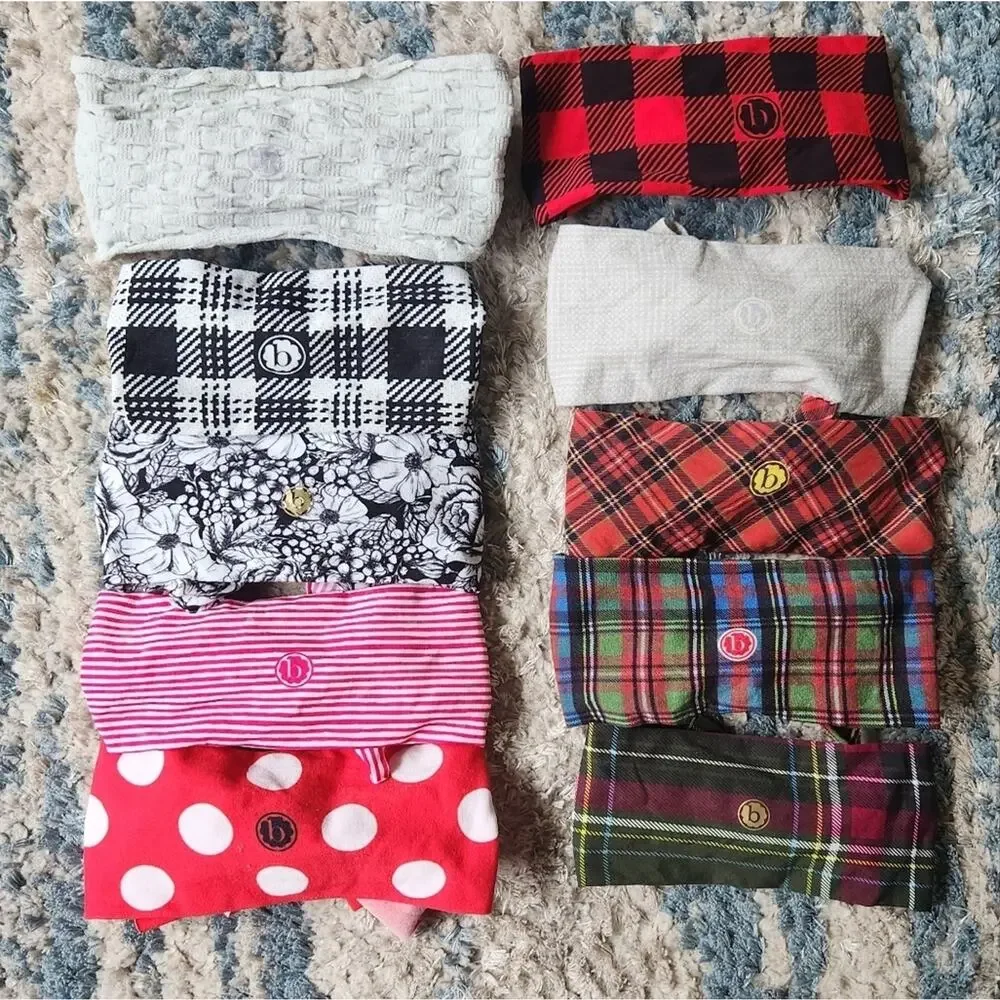 Baby Bling Headbands Winter Holiday Prints Colors || Set of 10 EUC
